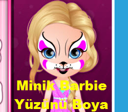 Minik Barbie Yuzunu Boya Oyna Minik Barbie Yuzunu Boya Oyna
