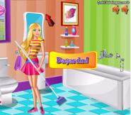 Barbie İle Banyo Temizliği 
