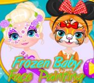 Frozen Bebeklerin Yüz Makyajı