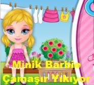 Minik Barbie Çamaşır Yıkıyor