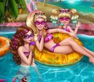 Süper Barbie Ve Kardeşleri Havuzda
